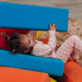 Swedish Ladder Gym Blocks Little Girl Playing Close Up
