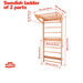 Swedish Wall Gym Set with Accessories Dimensions Standard Size