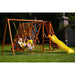 Sycamore Swing Set and Outdoor Climber with kids swinging