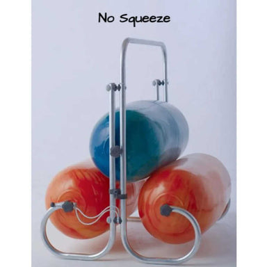 Front view of TFH Special Needs Toys Squeeze Machine with three padded rollers