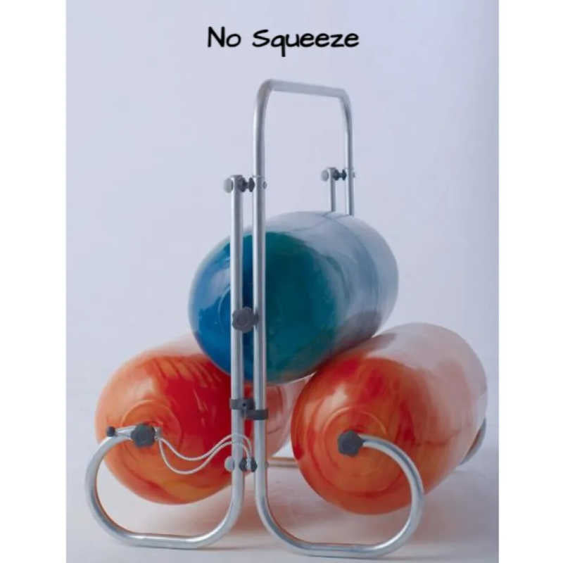 Front view of TFH Special Needs Toys Squeeze Machine with three padded rollers