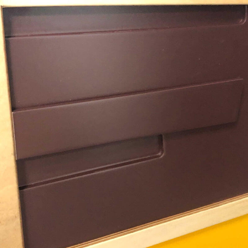 Tactile Columns Brown Grooves