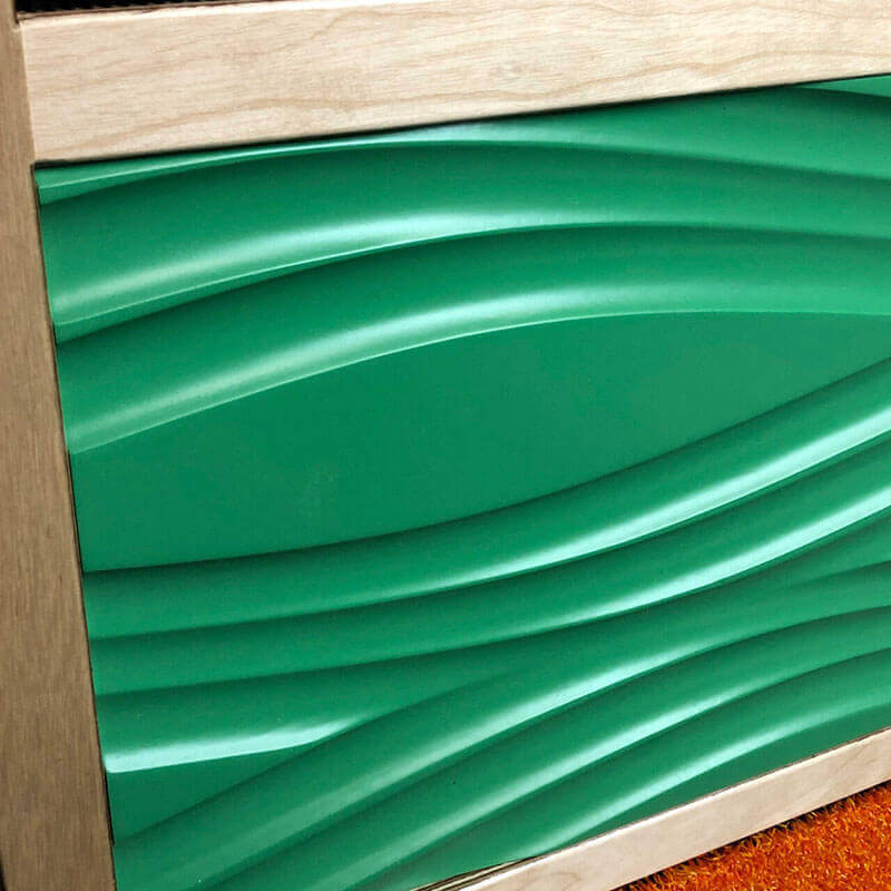 Tactile Columns Green Waves