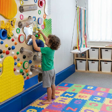 Tactile Loopie Wall for Sensory Rooms in a playroom 