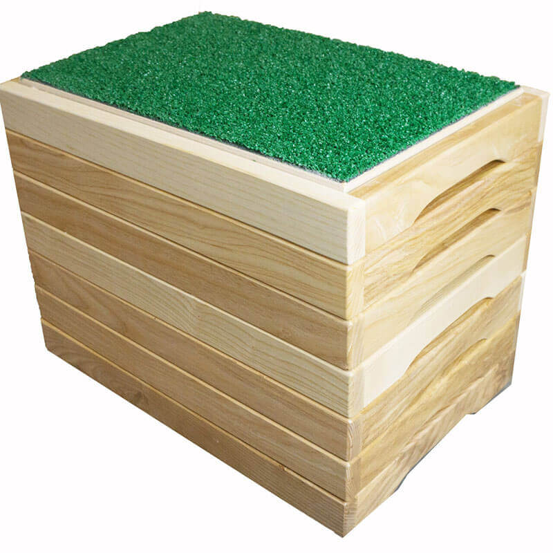 Tactile Walkway Stack of Wooden Boxes