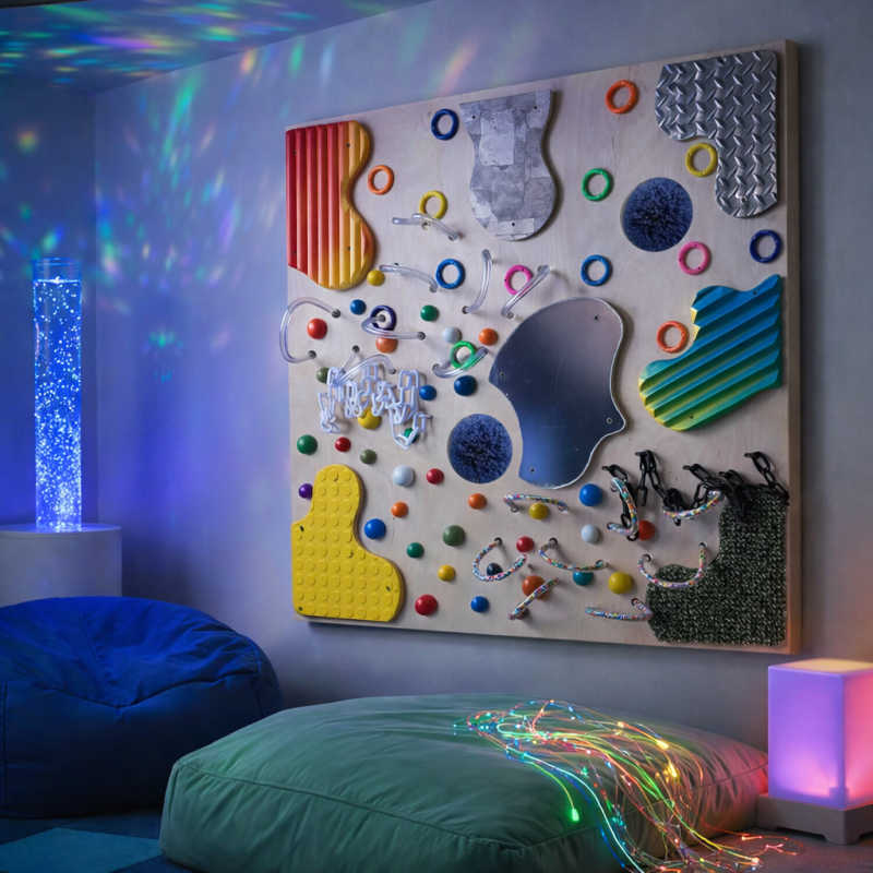 Textured Tactile Wall  Panel in a sensory Rooms