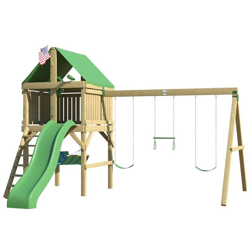 The SwingSet Co. Adventurer Swing Set Front Left Side View