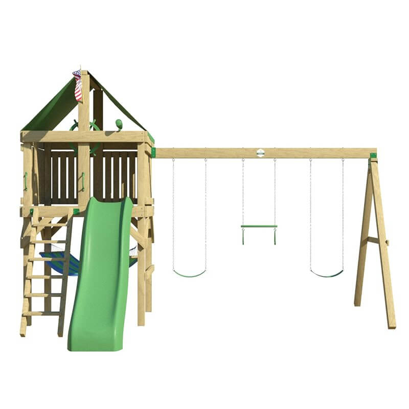 The SwingSet Co. Adventurer Swing Set Front View