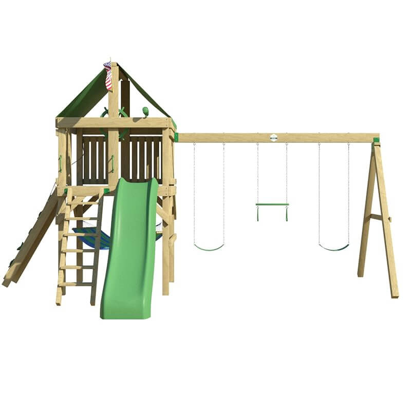 The SwingSet Co. Explorer Swing Set Front View