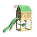 The SwingSet Co. Pioneer Swing Set - Space Saver Edition Front Left Angled