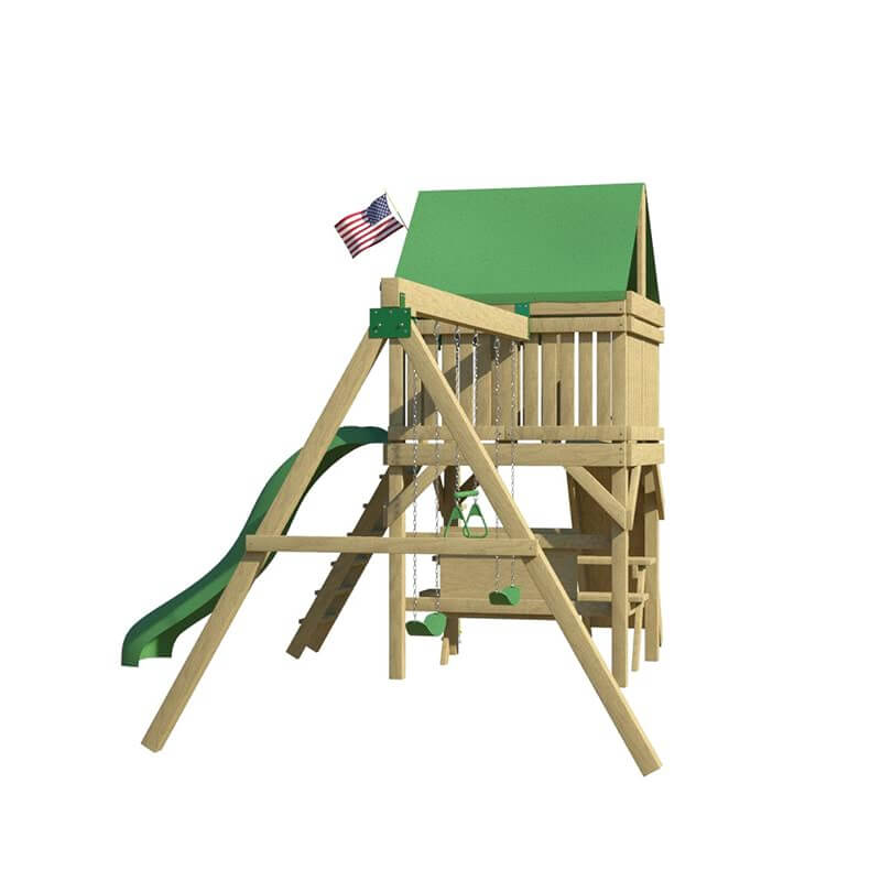 The SwingSet Co. Premier Swing Set Left Side Angled