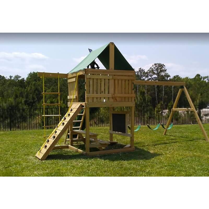 The SwingSet Co. Premier Swing Set Right Side View Outdoor