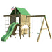 The SwingSet Co. Summit Swing Set - Space Saver Edition Front Left Side CornerThe SwingSet Co. Summit Swing Set - Space Saver Edition Front Left Side Corner