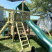 The SwingSet Co. Summit Swing Set - Space Saver Edition Front View Up Close