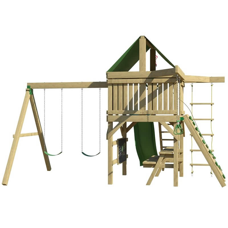 The SwingSet Co. Summit Swing Set - Space Saver Edition Rear Right Side