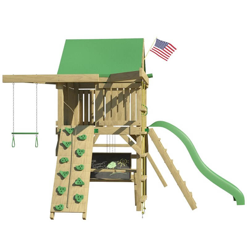 The SwingSet Co. Summit Swing Set - Space Saver Edition Right Side View