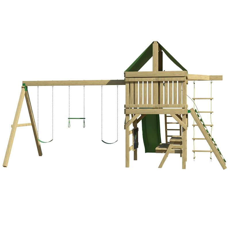 The SwingSet Co. Summit Swing Set Rear Right Side View Angled