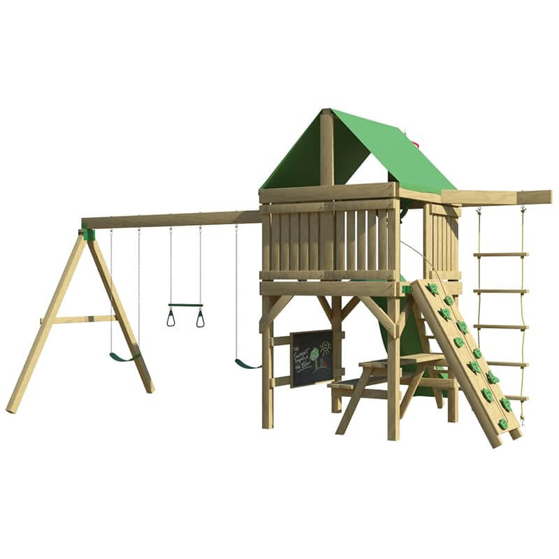 The SwingSet Co. Summit Swing Set Rear Right Side View Corner