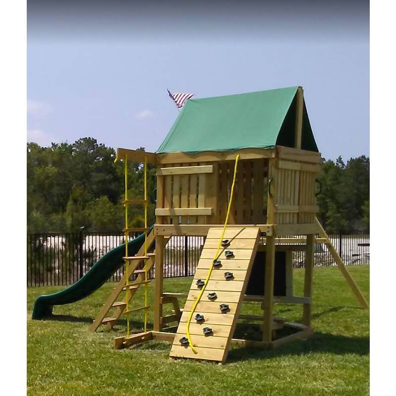 The SwingSet Co. Summit Swing Set Right Side View Outdoor