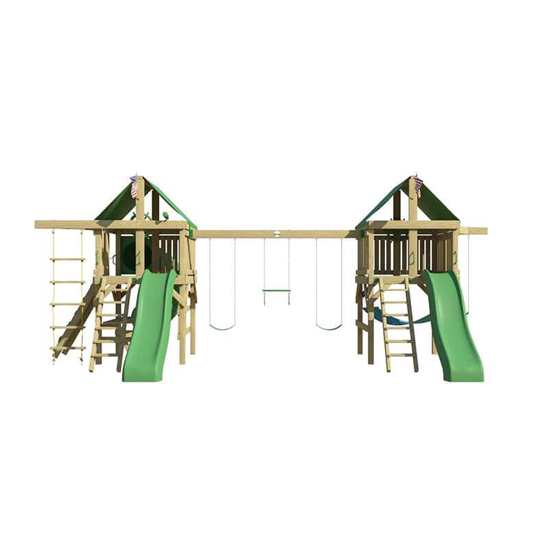 The SwingSet Co. Supreme Swing Set Front View