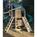 The SwingSet Co. Ultimate Swing Set Lifestyle Corner View Up Close