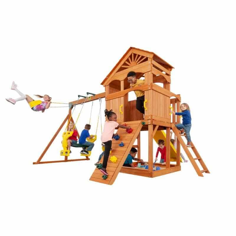 Timber-Valley-Wooden-Swingset-Multicolor