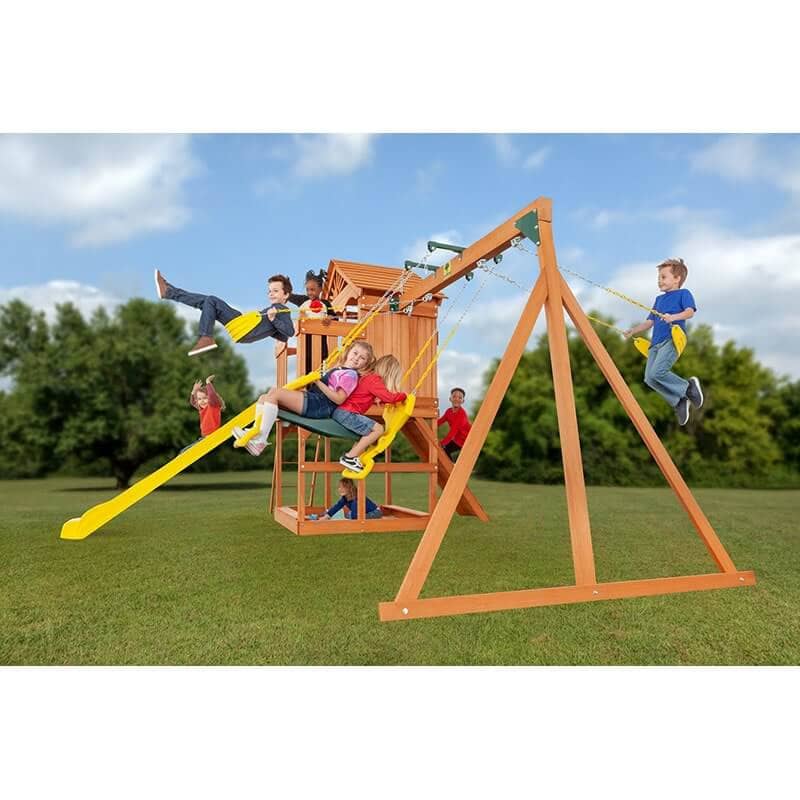 Timber-Valley-Wooden-Swingset-Side-View