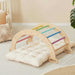 Tiny Land CLimber with rainbow colors and pillow