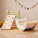 Tinly Land Pikler Triangle Climbing set in rainbow colors