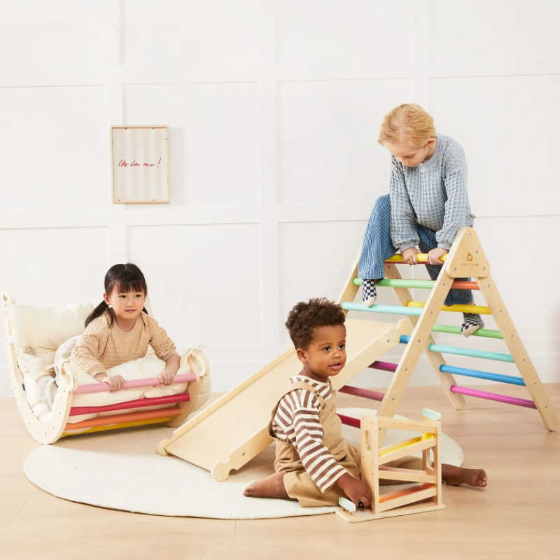 Tiny Land Pikler Triangle set with kids playing 