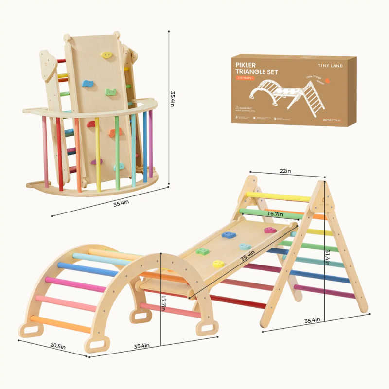 Tiny Land Pikler set dimensions and storage