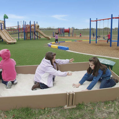 Tot Town Large sandbox at a preschool