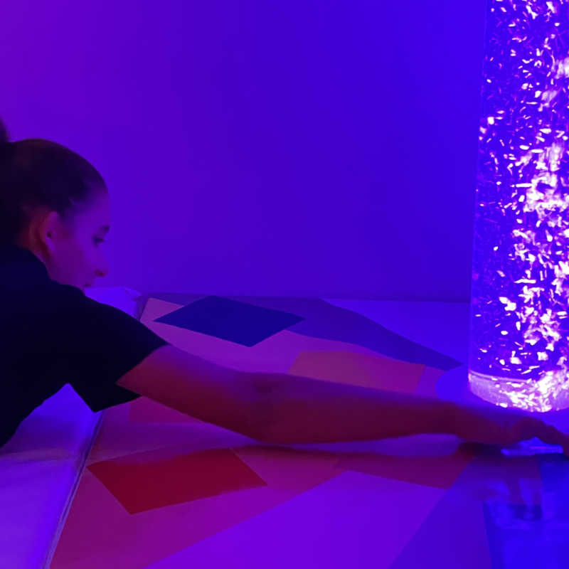 touch a color podium up close