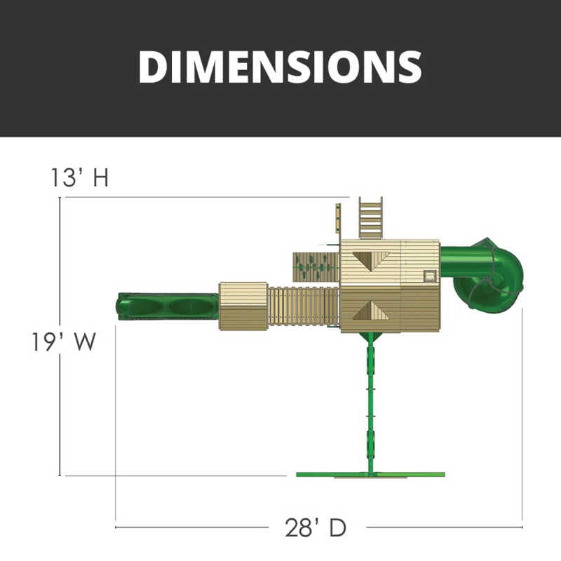 Treasure Trove I Swing Set Dimensions