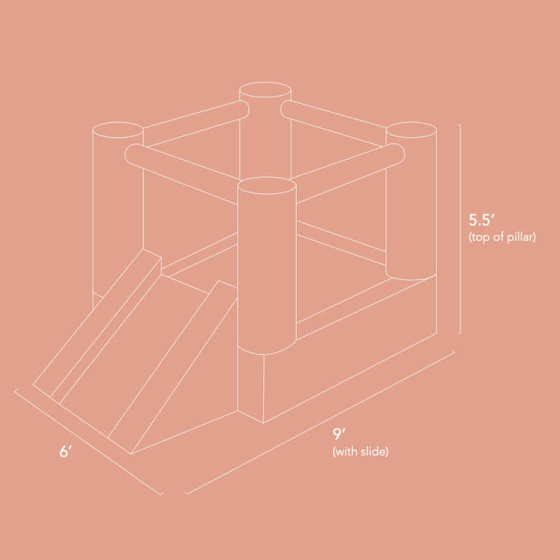 Tumble Bounce House 6x6 dimensions