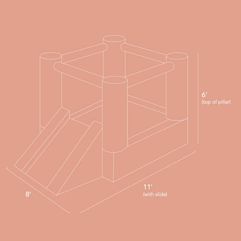 Tumble Bounce house 8x8 dimensions