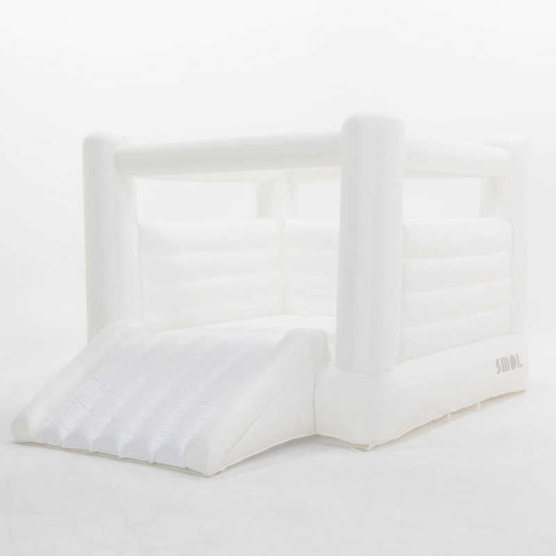 Tumble Neutral Walled Bounce House side view