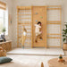 Walnut Modular Swedish Ladder Jungle Gym - 79 Inch Wall Mounted with kids in a playroom