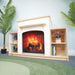 Warm and Welcoming Fireplace - White - Wb0922 Back View
