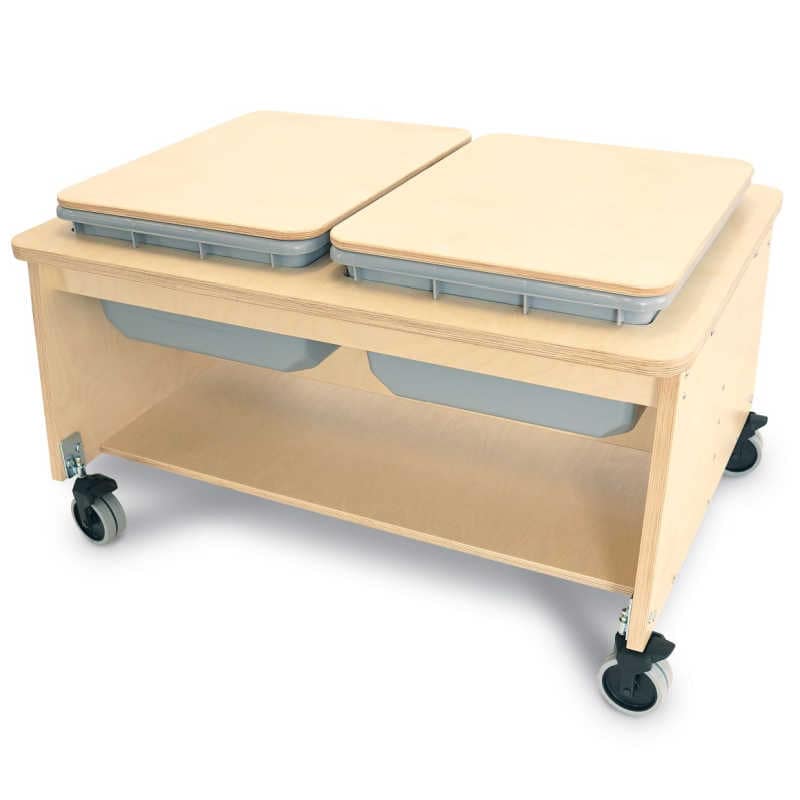 Whitney Brothers Mobile Sensory Table with Trays and Lids