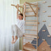 Wood and Hearts 3-in-1 Swedish Ladder Wall Gym for Kids 3+ Mother Wooden Climbing Ladder Close Up