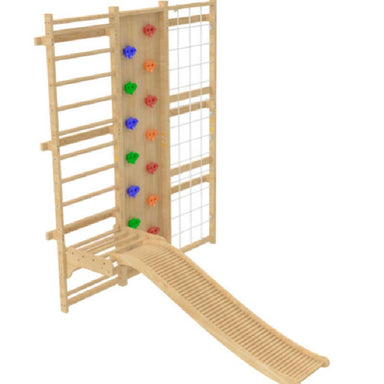 Wooden Roller Slide with Avenlur Walnut