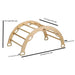 wooden climbing arch rocker with ramp