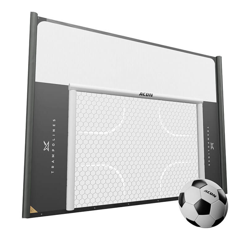 Acon X soccer goal panel for trampoline up close