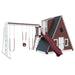alpine retreat 2 story playhouse with slide white red front left