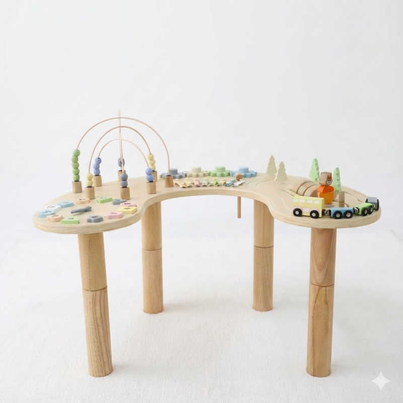 Avenlur Wooden Sensory Activity Table play feature detail 3