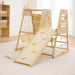 Corner view of Avenlur Cherry 5 in 1 wooden indoor climber