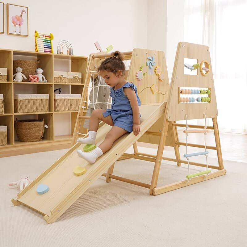 Avenlur Cherry 5 in 1 wooden indoor climber for toddlers and kids