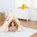 Avenlur Cotton Tent Cover for Olive and Hazel – child resting inside the covered climber