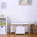 Compact corner view of the Avenlur Hanover toddler table and bench set